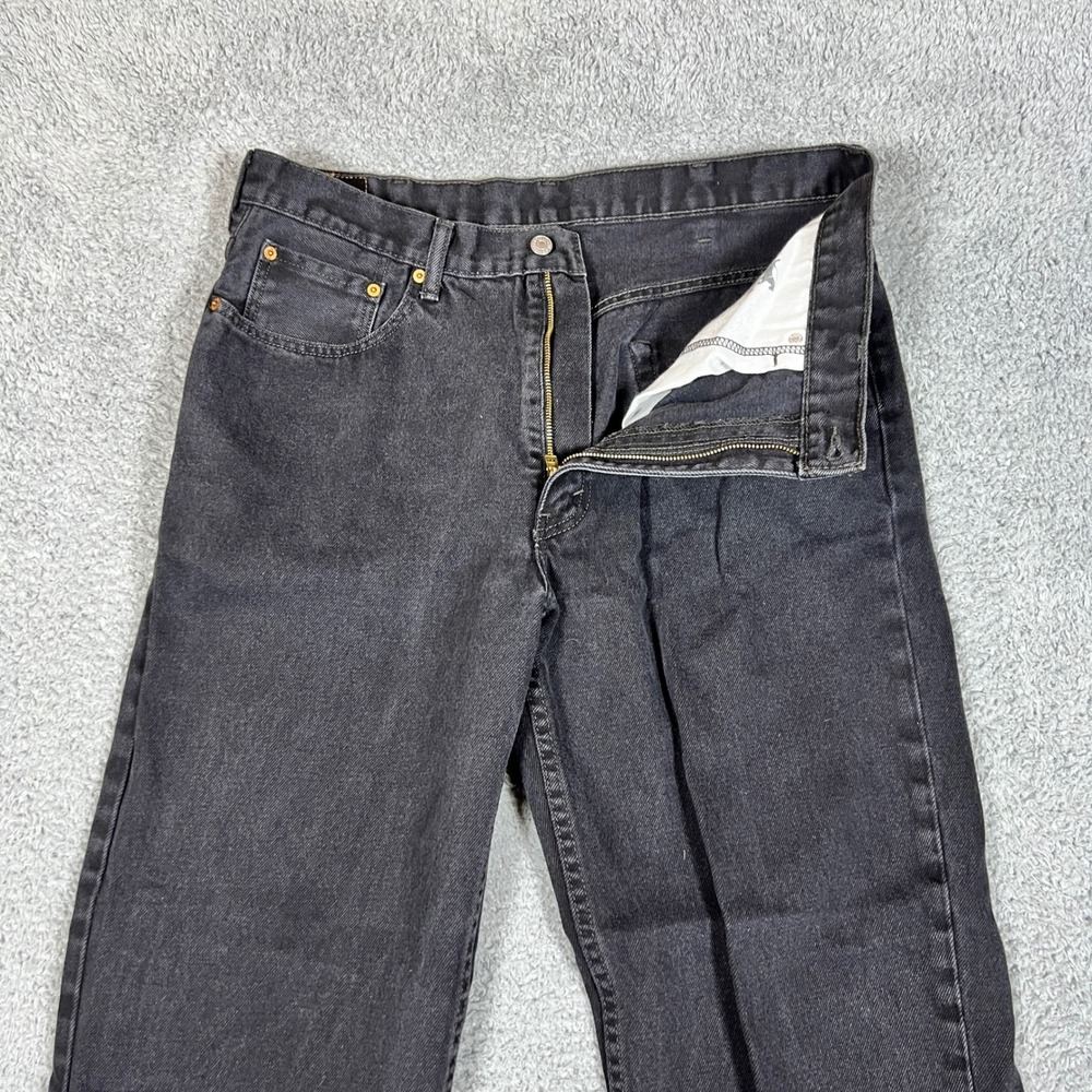 Levis 550 Jeans Mens 38x32 Black Excellent Relaxed Fit Tapered Leg Denim
